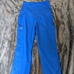 Cherokee- S 4 Pockets Maternity Straight Leg Scrub Pants in Royal Blue